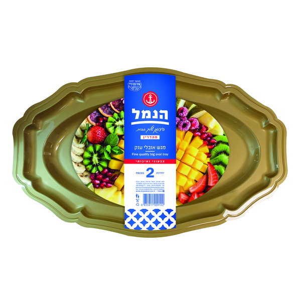 הנמל מגש אובלי צבעוני ואיכותי 2 יחידות