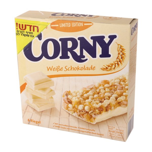 קורני חטיף דגנים עם שוקולד לבן 6 יחידות