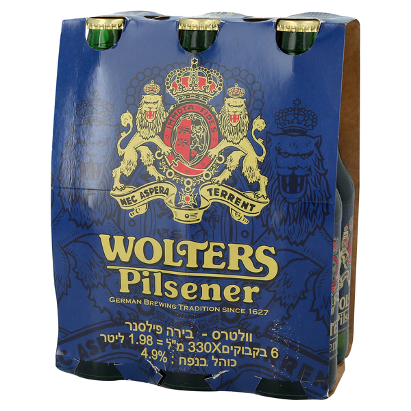 WOLTERS בירה פילסנר 4.9% אלכוהול בשישיית בקבוקים