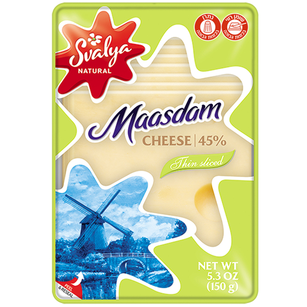 פרוסות גבינה 27% שומן 150 גרם MASSDAM