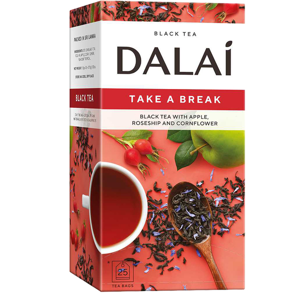 תה שחור ''Take A Break'' עם ורד בר, תפוח ודגניה