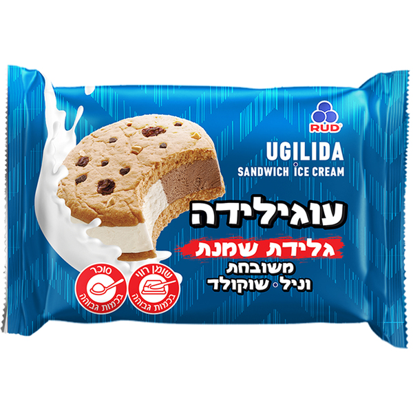 גלידת שמנת בטעם וניל סנדוויץ' UGILIDA