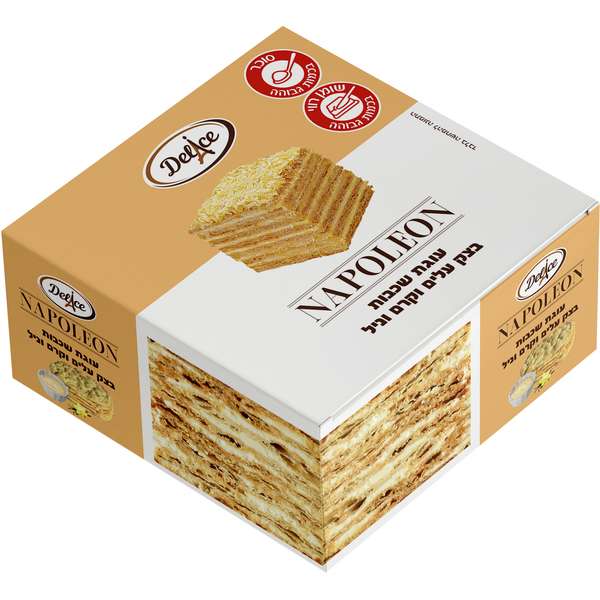 בצק עלים וקרם וניל 1 קג NAPOLEON עוגת