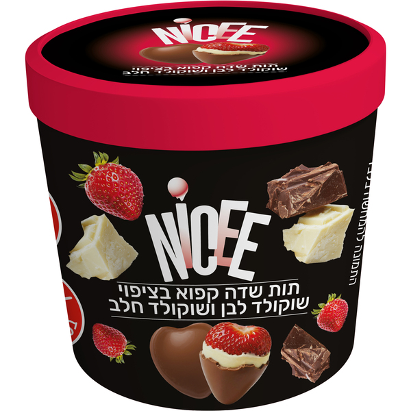 תות שדה בציפוי שוקולד לבן ושוקולד חלב 140 גרם  NAICI