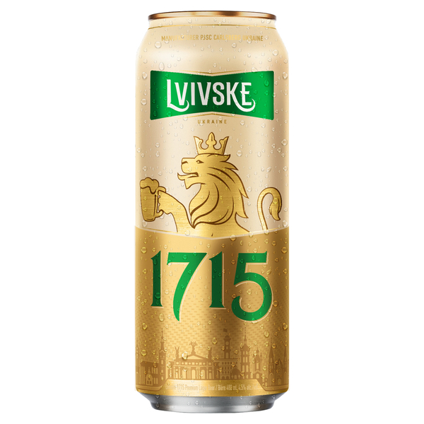 לביבסקה 1715 - בירה בהירה בפחית 480 מ"ל