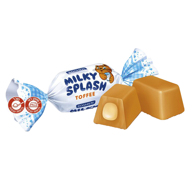 סוכריות טופי במילוי בטעם ריבת חלב 1 ק"ג רושן MILKY SPLASH