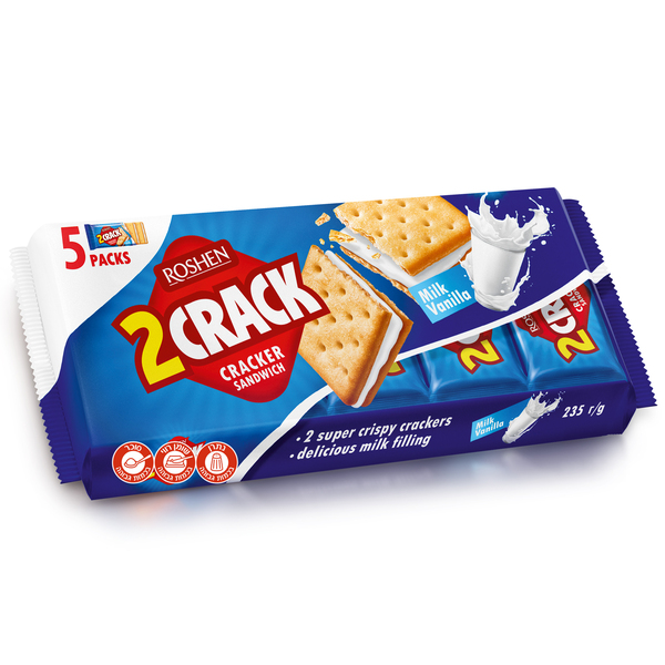 סנדוויץ' קרקר חלב וניל רושן 235 גר " 2 CRACK "