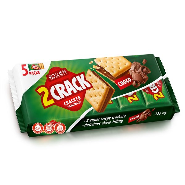 סנדוויץ' קרקר שוקולד רושן 235 גר " 2 CRACK "
