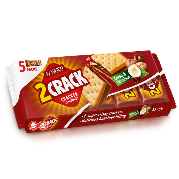 סנדוויץ' קרקר קקאו-אגוז רושן 235 גר " 2 CRACK "