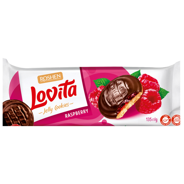 עוגיות פטל 135 גר LO - מידע תזונתי
