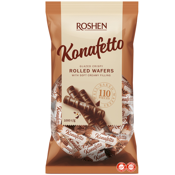 גליליות וופל רושן 1 ק"ג KONAFETTO BIANCO
