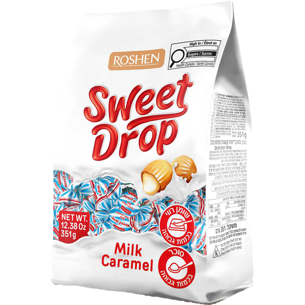 סוכריות במילוי קרם חלב 351 גרם רושן SWEET DROP