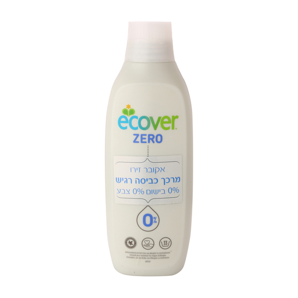 אקובר זירו - מרכך כביסה לעור רגיש ו/או רגישות לריח 1 ליטר