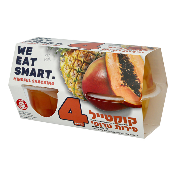 קוקטייל פירות טרופי עם מיץ אגסים 4 יחידות