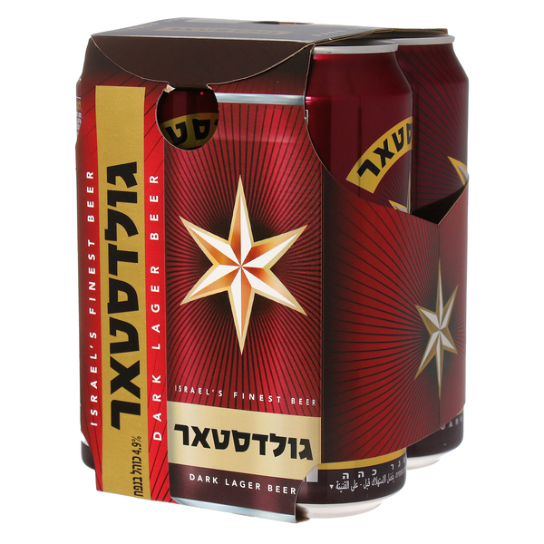 רביעיית פחיות גולדסטאר 500 מ"ל