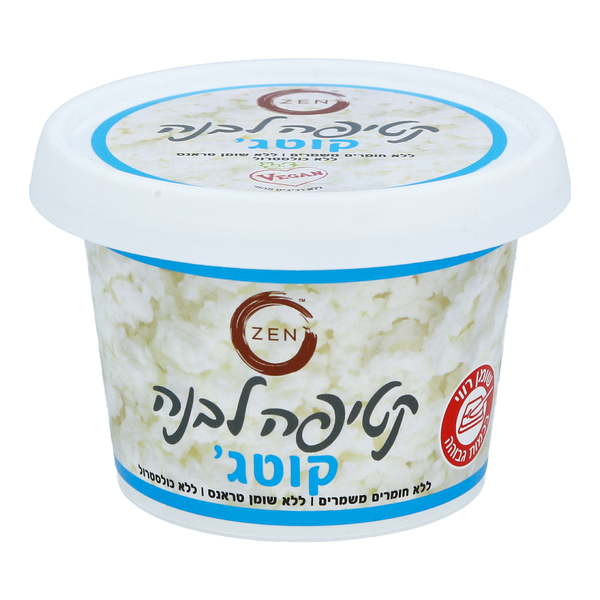 זן קטיפה לבנה ממרח סויה קוטג 220 גרם