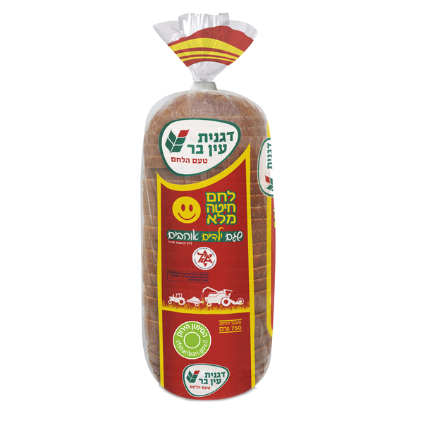 לחם חיטה מלאה ללא גר