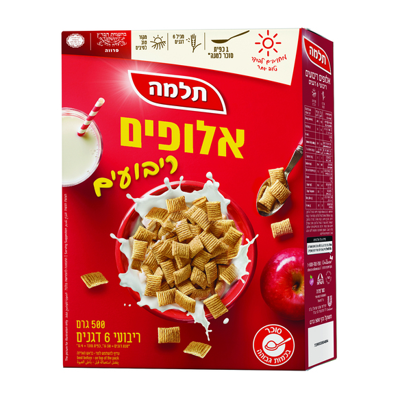 אלופים ריבועים דגני בוקר ריבועי 6 דגנים