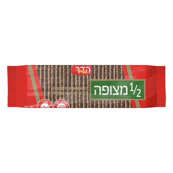 ביסקוויט חצי מצופה בציפוי בטעם שוקולד 175 גרם הדר