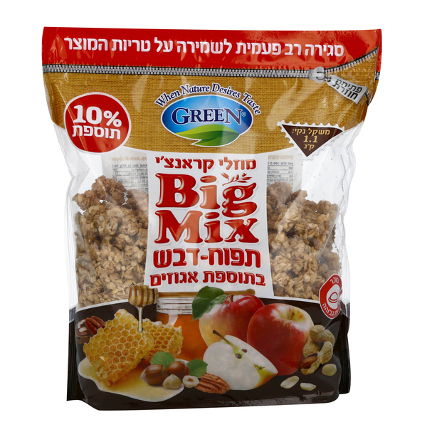מיזלי קראנצ' תפוח - דבש בתוספת אגוזים 1.1 קג