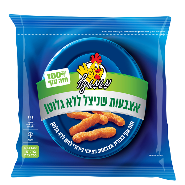 אצבעות שניצל ללא גלוטן מאמא עוף 600 גרם