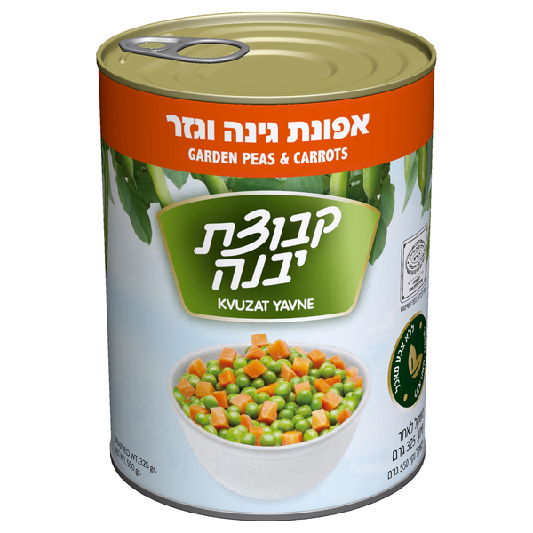 אפונה וגזר 550 גר - מידע תזונתי