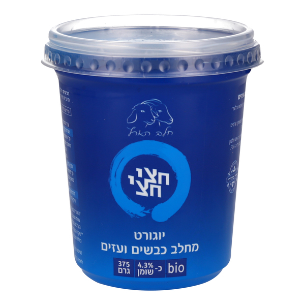 חלב הארץ, יוגורט חצי חצי מחלב כבשים ועזים, n 375 גרם