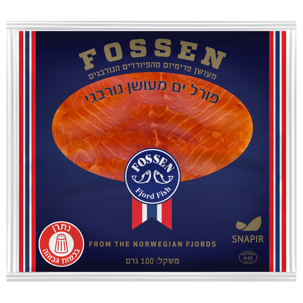 סלמון טראוט נורבגי מעושן 100ג FOSSEN