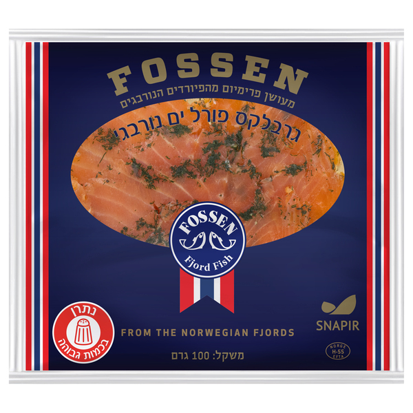 גרבלקס נורבגי, סלמון טראוט 100ג' FOSSEN