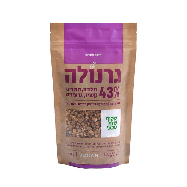 גרנולה חלבה תמר 43% - מידע תזונתי