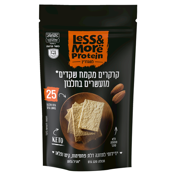 קרקר מקמח שקדים מעושרים בחלבון