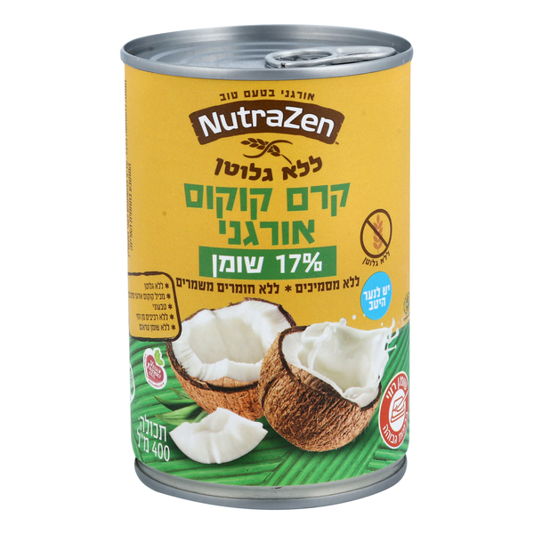 ערכים תזונתיים קרם קוקוס אורגני נוט