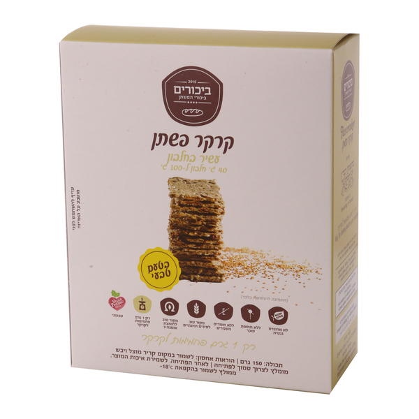 קרקר פשתן טבעי 150 ג - מידע תזונתי