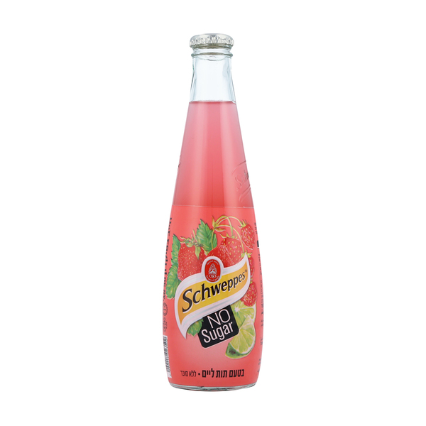 שוופס מוגז פירות תות ליים ללא סוכר 330 מ"ל זכוכית