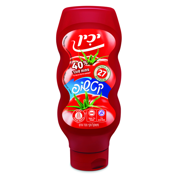 קטשופ מופחת סוכר יכין 720 גר'