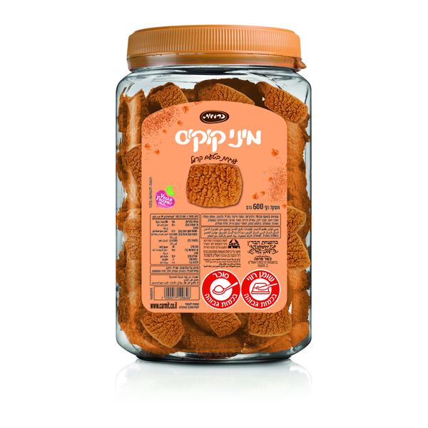 עוגיות מיני קוקיס בטעם קרמל 600 גרם