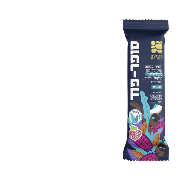 חטיף חלבון בטעם שוקולד עם ספירולינה