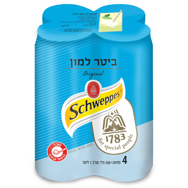 שוופס ביטר למון 250 מ"ל פחית רביעייה