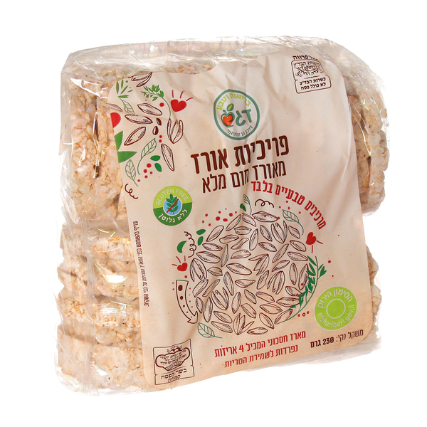פריכיות מאורז מלא לל - מידע תזונתי