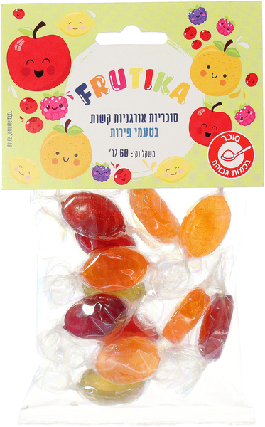 סוכריות אורגניות קשות בטעמי פירות