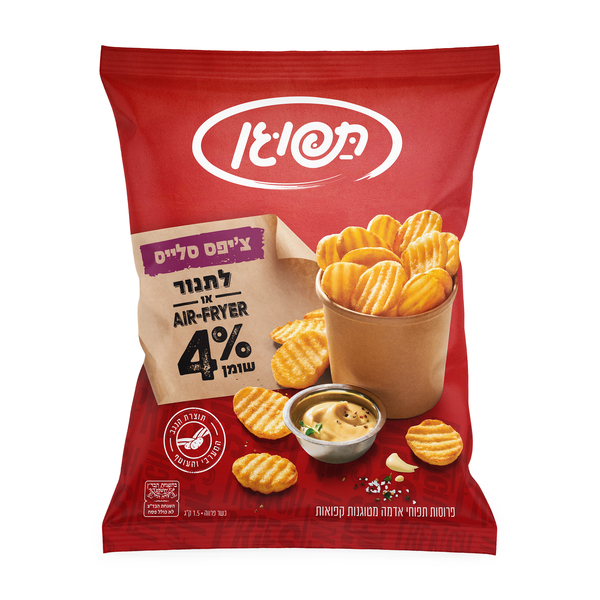 תפוגן צ'יפס סלייס לתנור 4% שומן 1.5 ק"ג