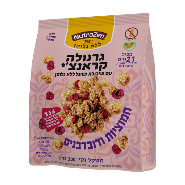 גרנולה קראנצי חמוציו - מידע תזונתי