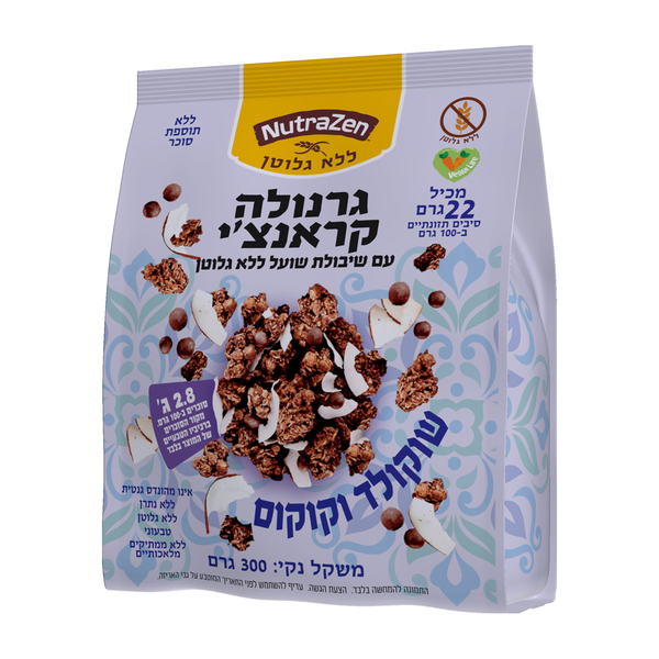 גרנולה קראנצי שוקולד - מידע תזונתי