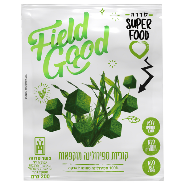 קוביות ספירולינה מוקפאות פיל גוד 200 גרם