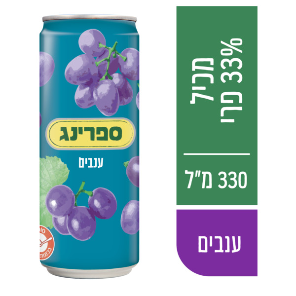 ספרינג ענבים 330 מ"ל - מידע תזונתי