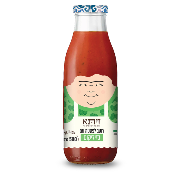 זיתא רוטב לפסטה בזיליקום 500 גרם