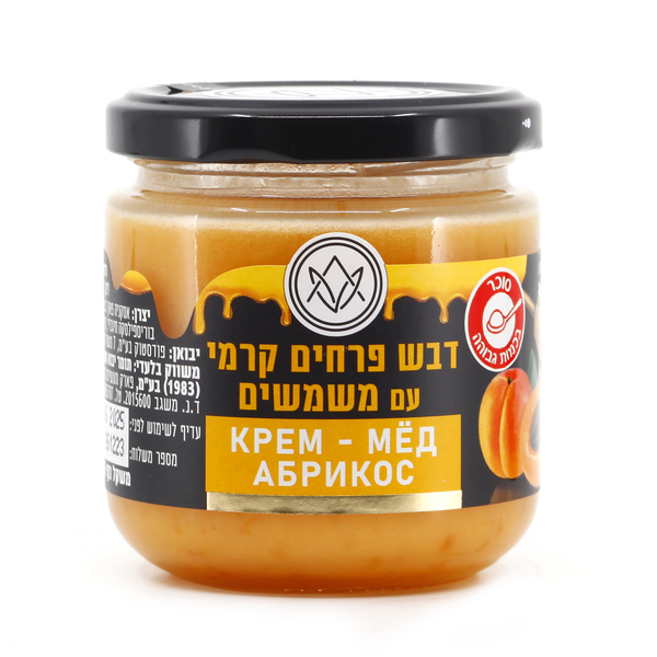 דבש פרחים קרמי עם משמשים