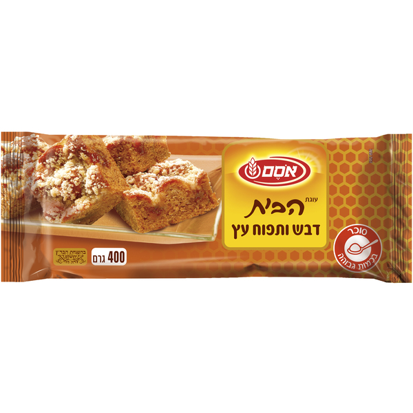 עוגת הבית דבש ותפוח עץ עם פירורים 400 גר