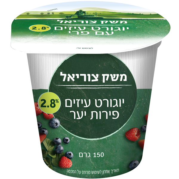 יוגורט עיזים עם פירות יער