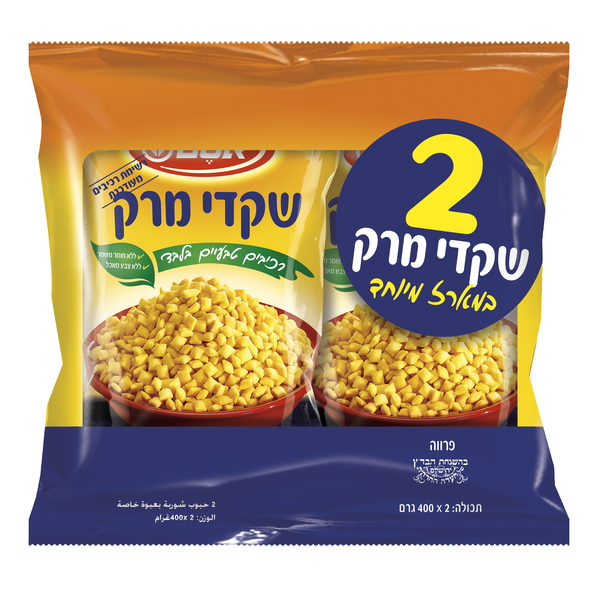 אסם שקדי מרק קדמ.מארז זוגות 6 2*400גרם